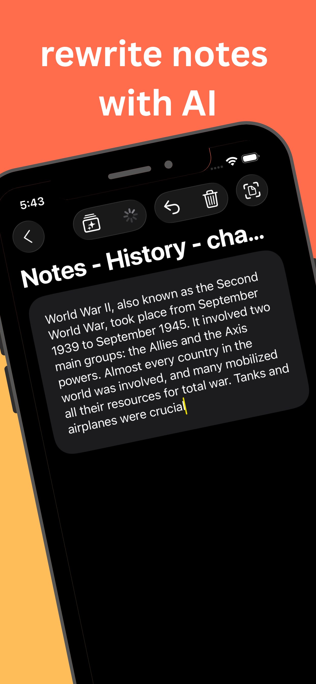 rewrite notes with ai
