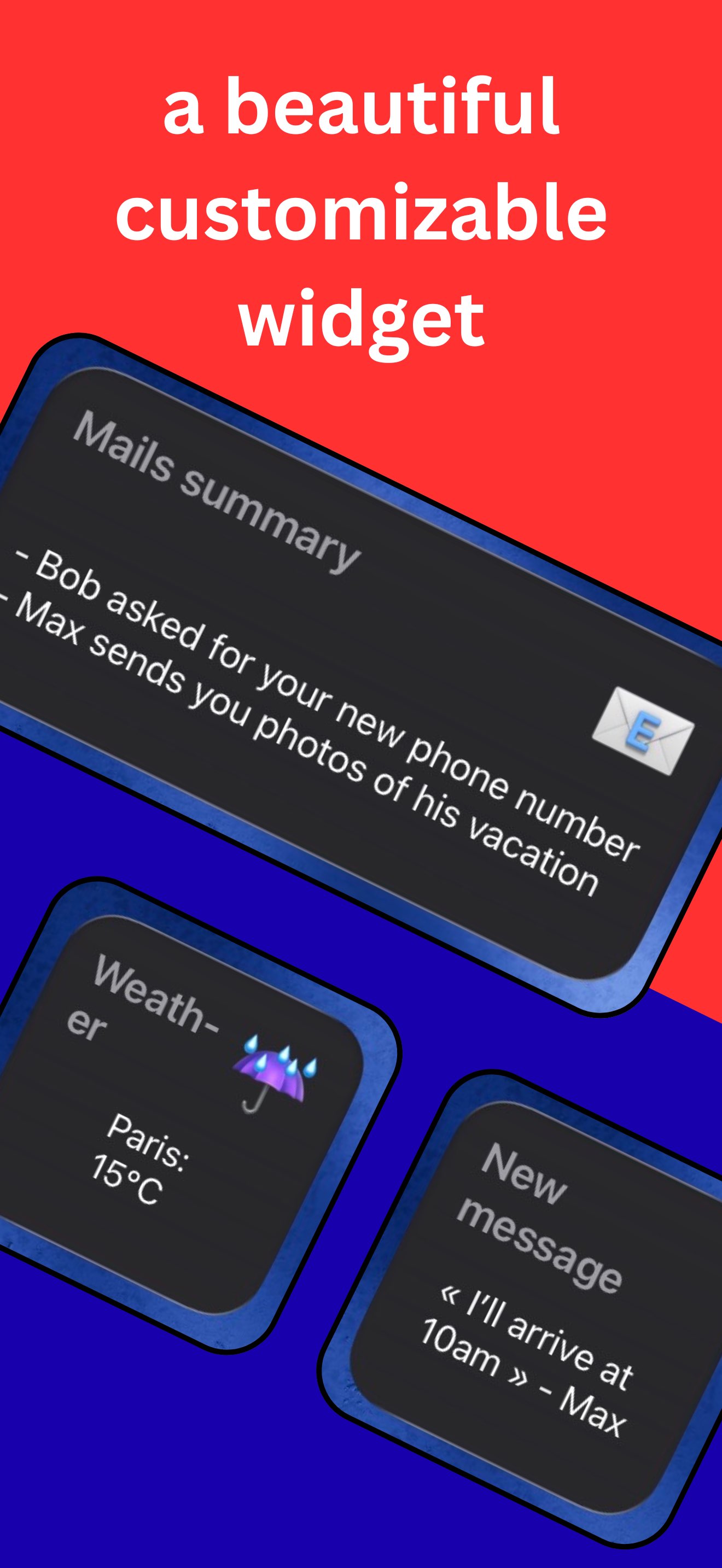 a beautiful customizable widget