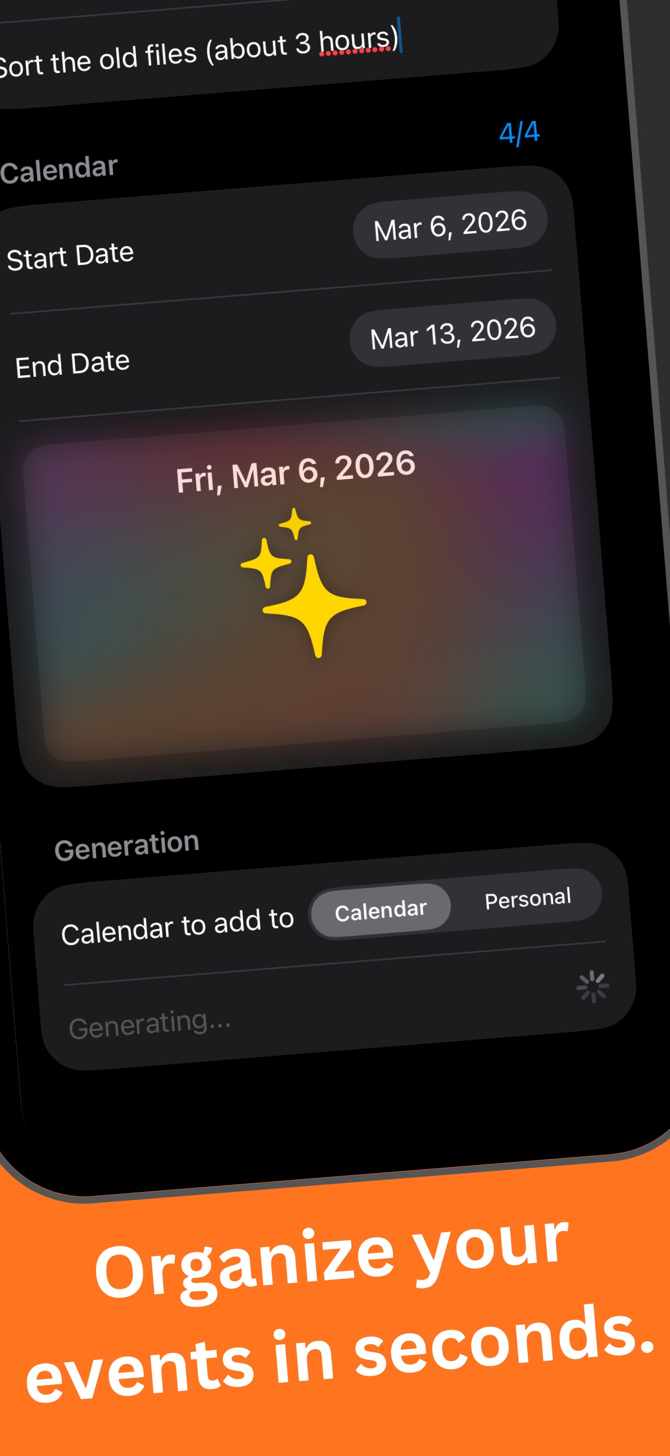 organize your events in seconds